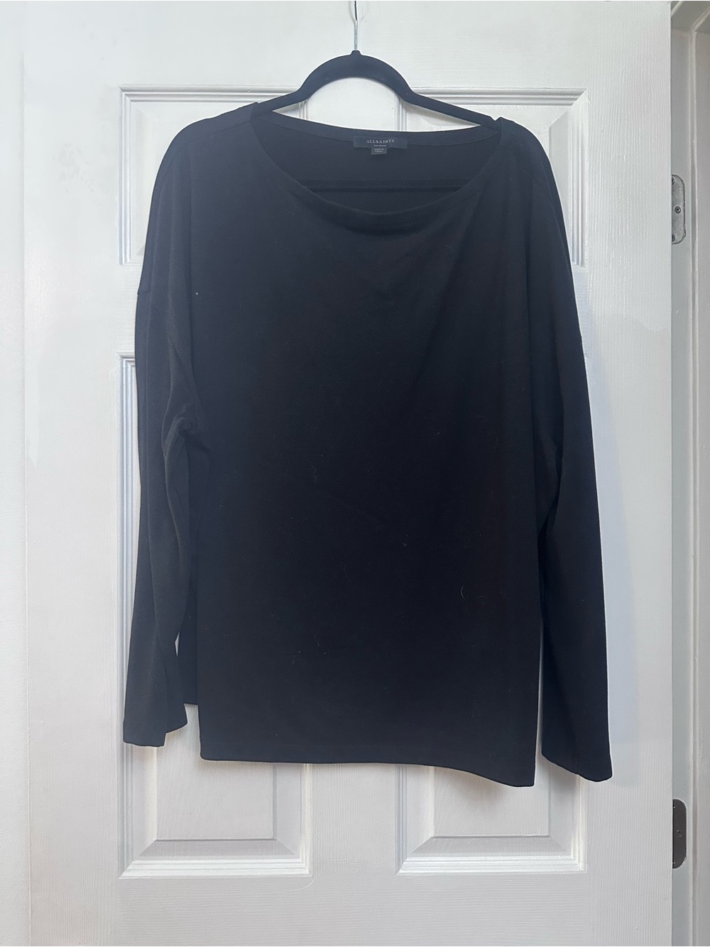 ALLSAINTS Rita Tee Size Medium Black Long Sleeve